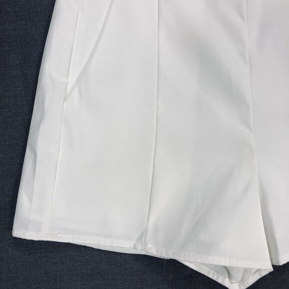 Shein Sexy Summer High Waisted Shorts Sz XS White Pockets Rear Zip Coastal Beach - Picture 4 of 13